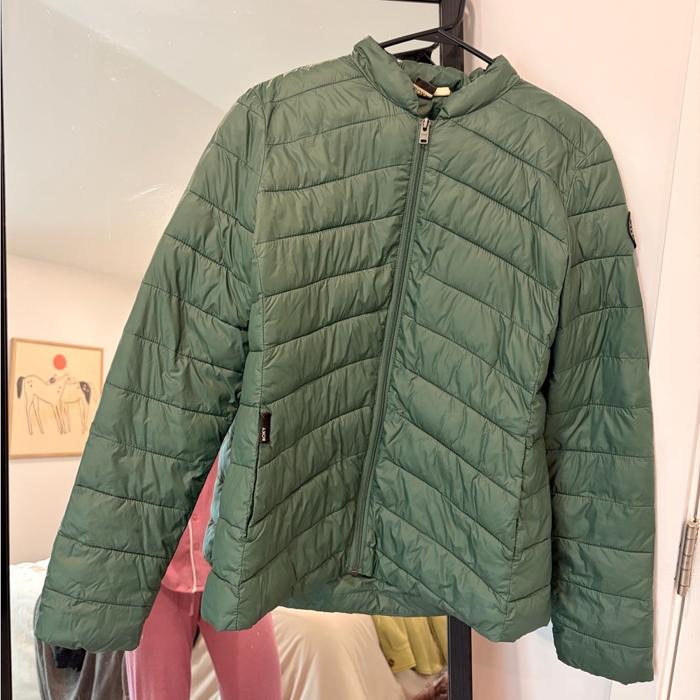 Roxy Forest Green Puffer Jacket - image 1
